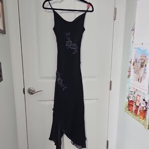 Elegant Black Floral Dress